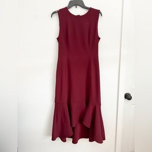 Burgundy high low dress